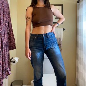Madewell High waist jeans size 32 soft-stiff denim